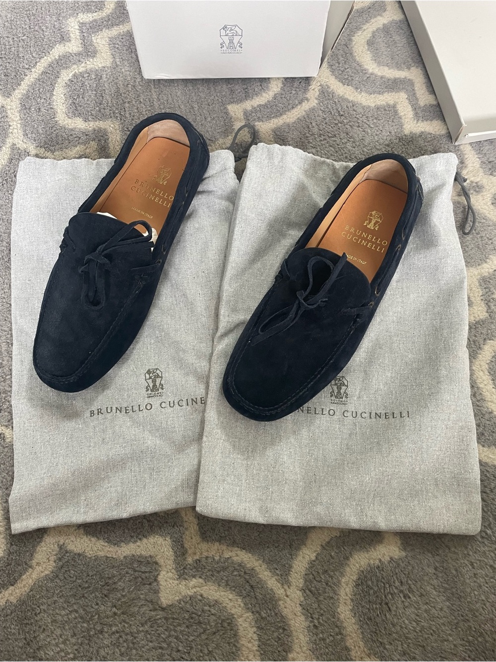 Brunello Cucinelli Men’s Navy Loafers